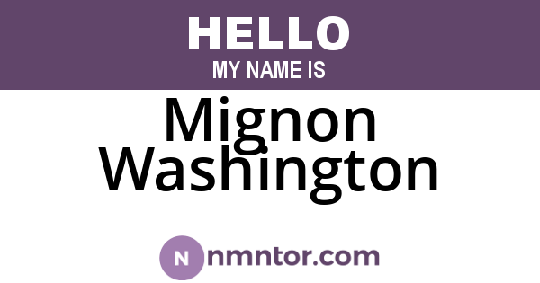 Mignon Washington