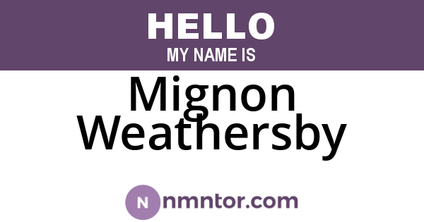 Mignon Weathersby