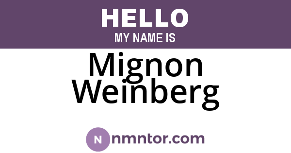 Mignon Weinberg