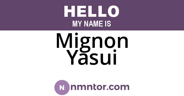 Mignon Yasui