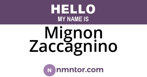Mignon Zaccagnino