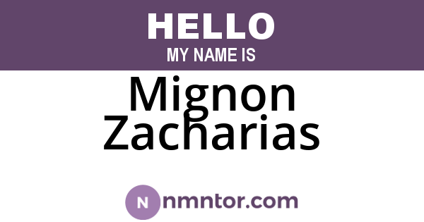 Mignon Zacharias