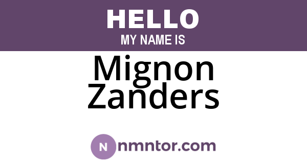 Mignon Zanders