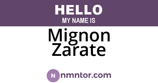 Mignon Zarate
