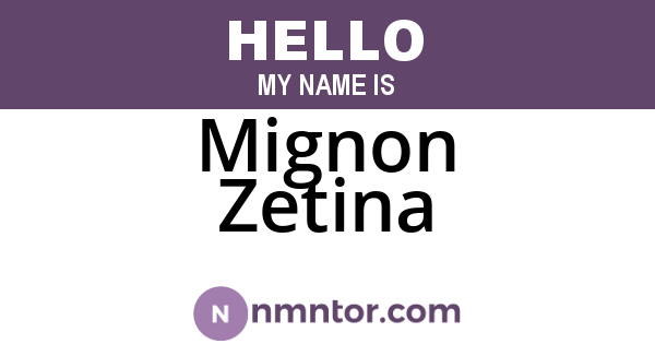 Mignon Zetina