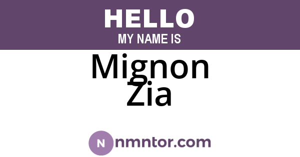 Mignon Zia