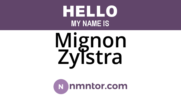Mignon Zylstra