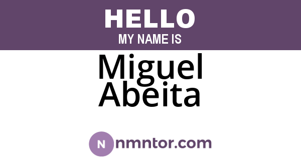 Miguel Abeita