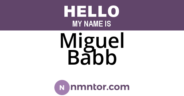 Miguel Babb