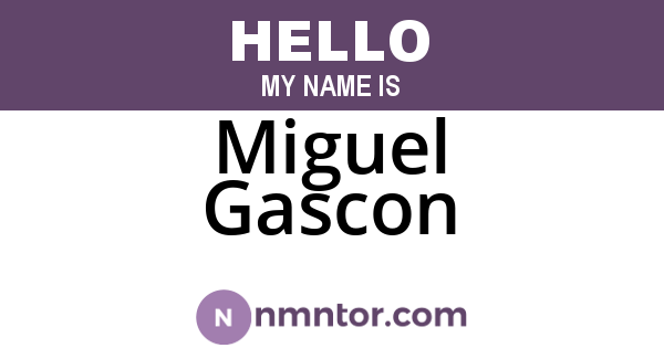 Miguel Gascon