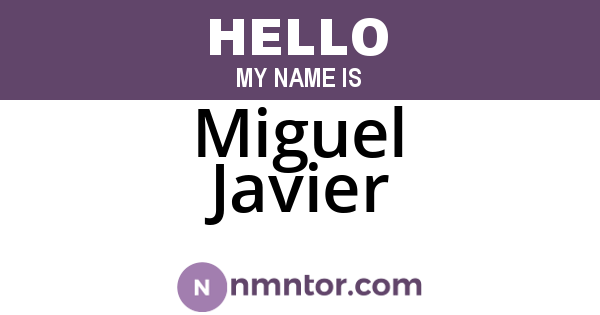 Miguel Javier