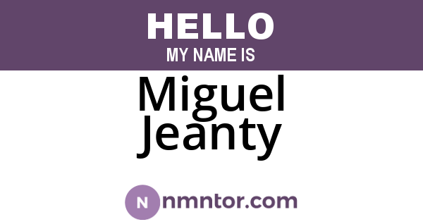 Miguel Jeanty