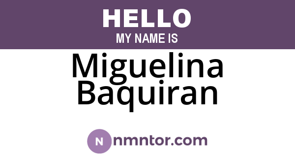 Miguelina Baquiran