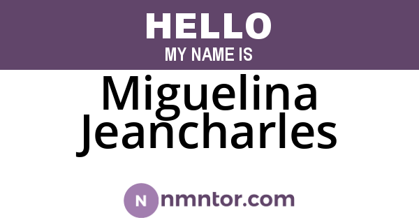 Miguelina Jeancharles