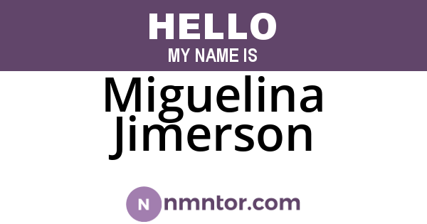Miguelina Jimerson