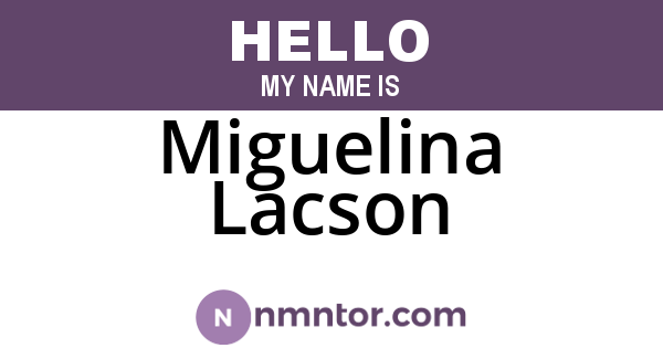 Miguelina Lacson