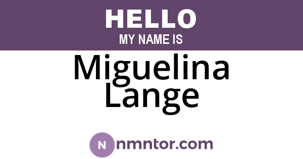 Miguelina Lange
