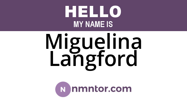Miguelina Langford