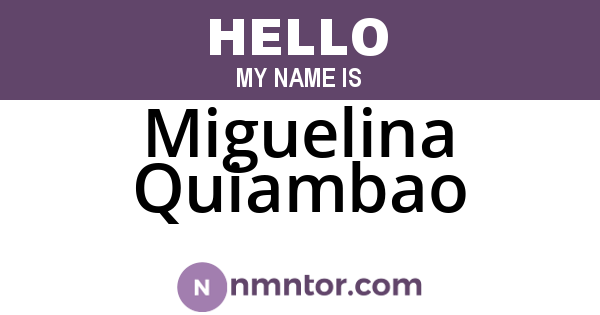 Miguelina Quiambao