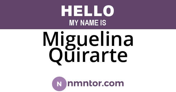 Miguelina Quirarte
