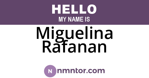 Miguelina Rafanan