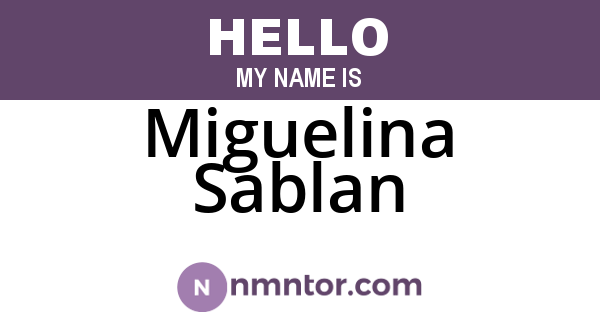 Miguelina Sablan