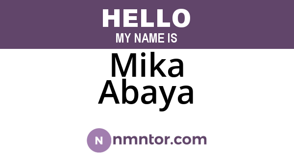 Mika Abaya