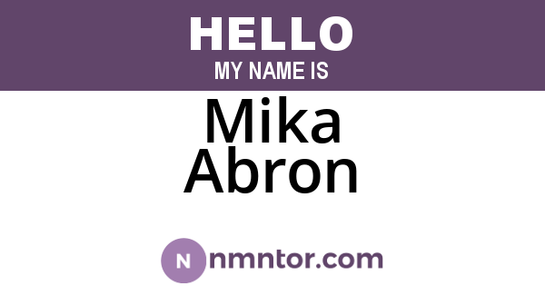 Mika Abron