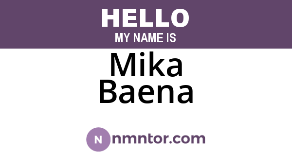 Mika Baena