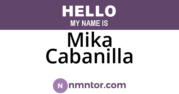 Mika Cabanilla