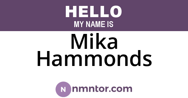 Mika Hammonds