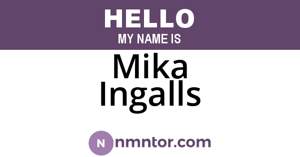 Mika Ingalls