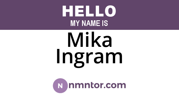Mika Ingram