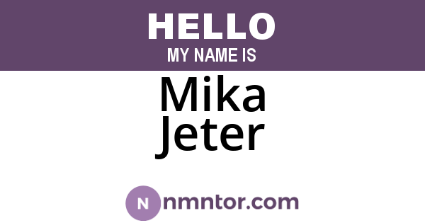 Mika Jeter