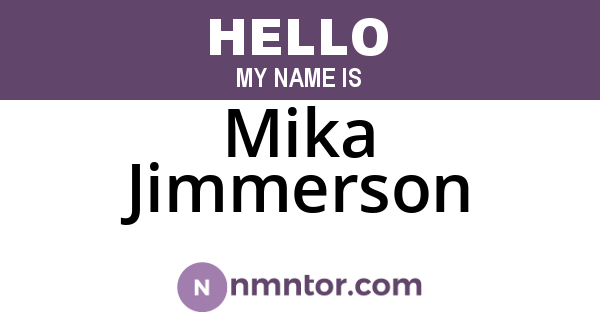 Mika Jimmerson