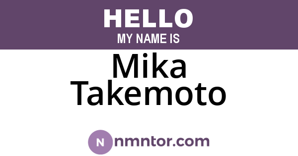 Mika Takemoto