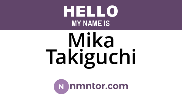 Mika Takiguchi