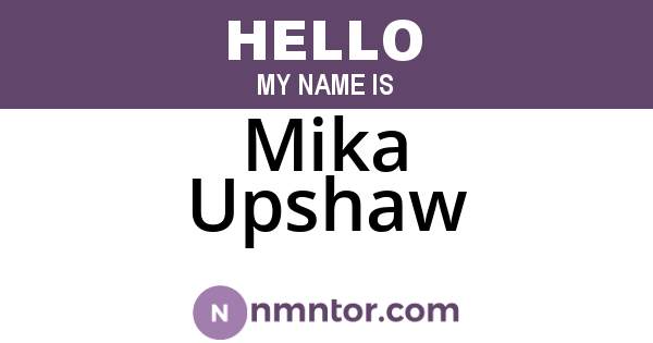 Mika Upshaw