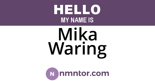 Mika Waring