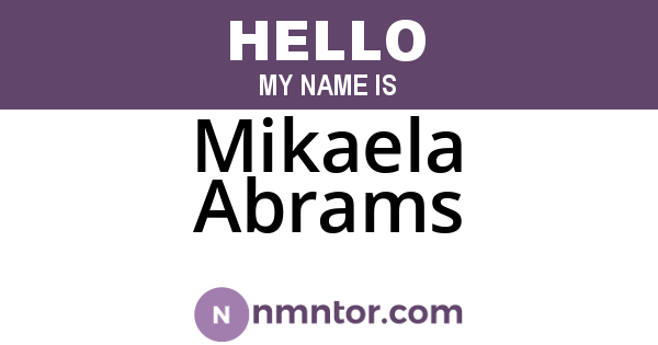Mikaela Abrams