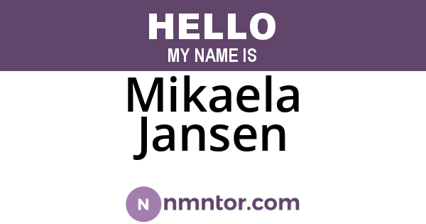 Mikaela Jansen