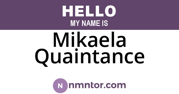 Mikaela Quaintance