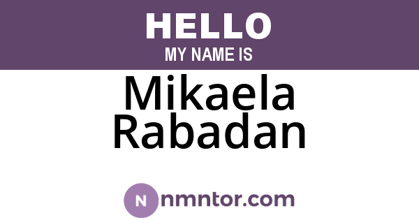 Mikaela Rabadan