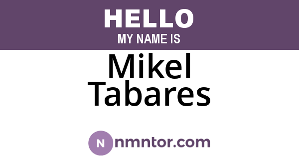 Mikel Tabares
