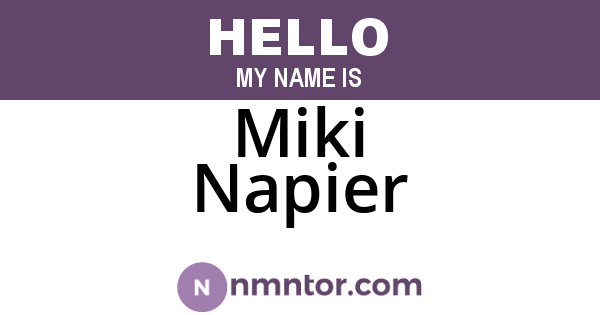 Miki Napier