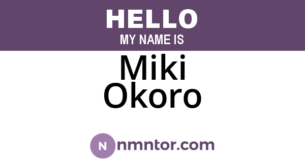 Miki Okoro