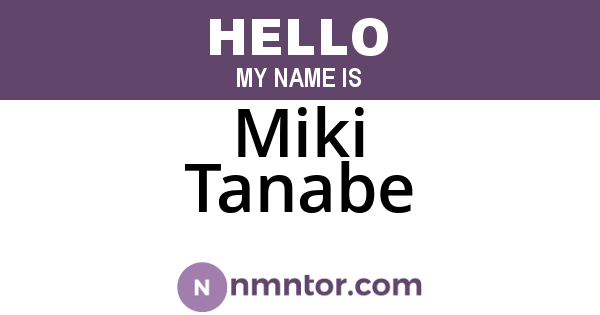 Miki Tanabe