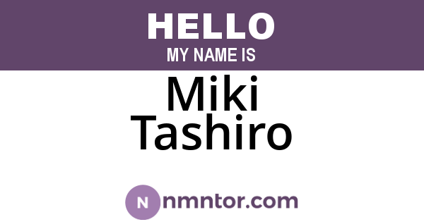 Miki Tashiro