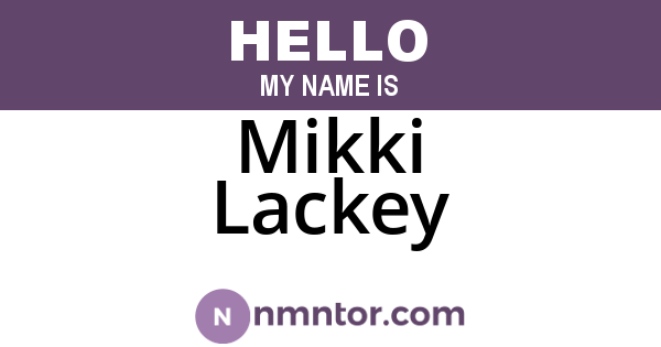 Mikki Lackey