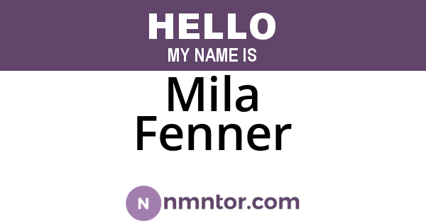 Mila Fenner